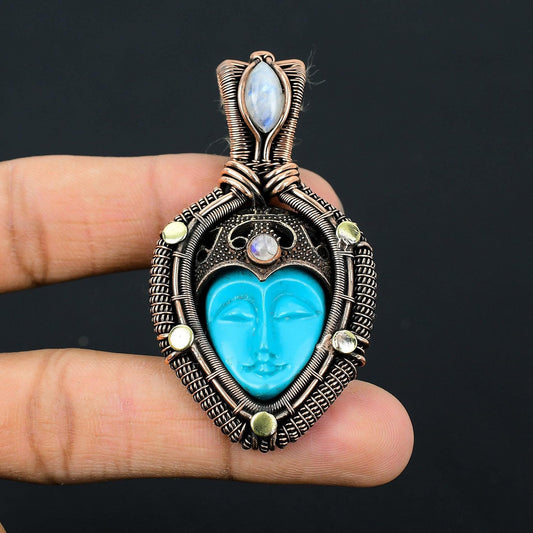 Blue Moonstone Gemstone Pendant