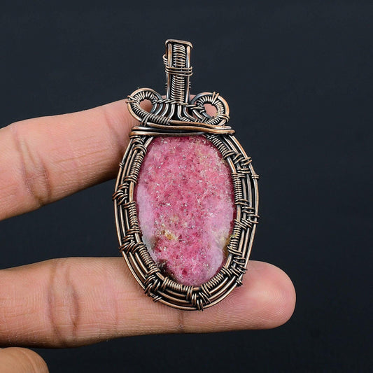 Pink Rhodonite Gemstone Pendant