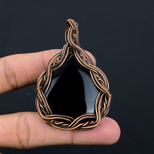 Black Onyx Gemstone Pendant