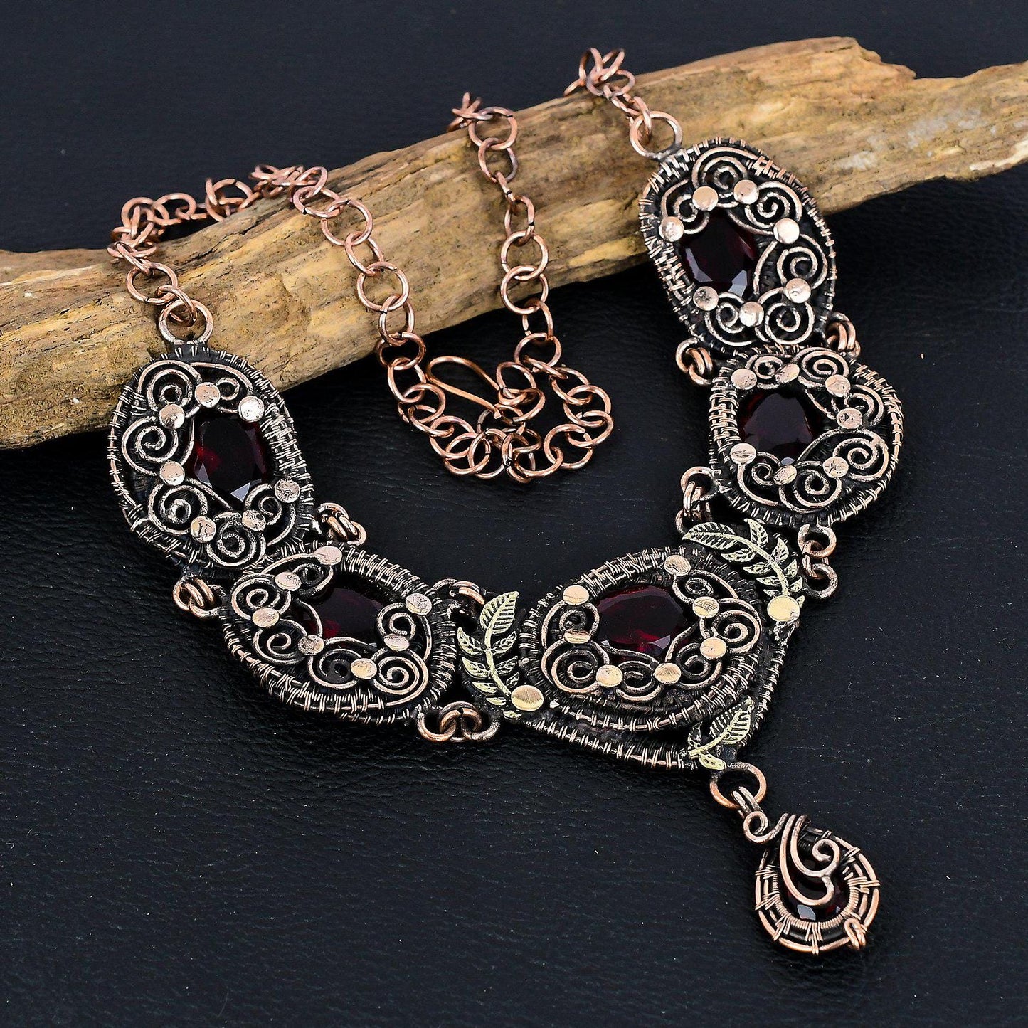 Red Garnet Gemstone Necklace