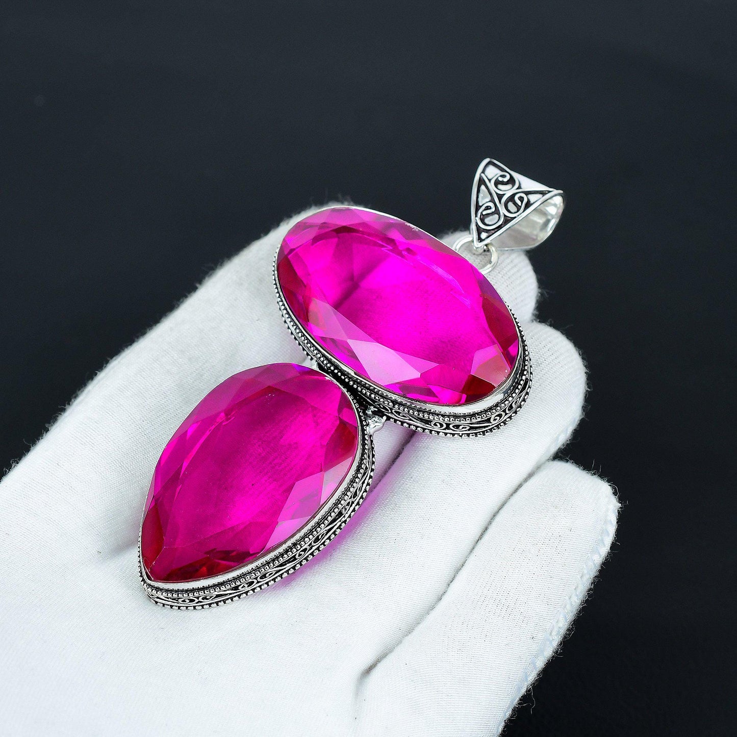 Pink Mystic Topaz Gemstone Pendant