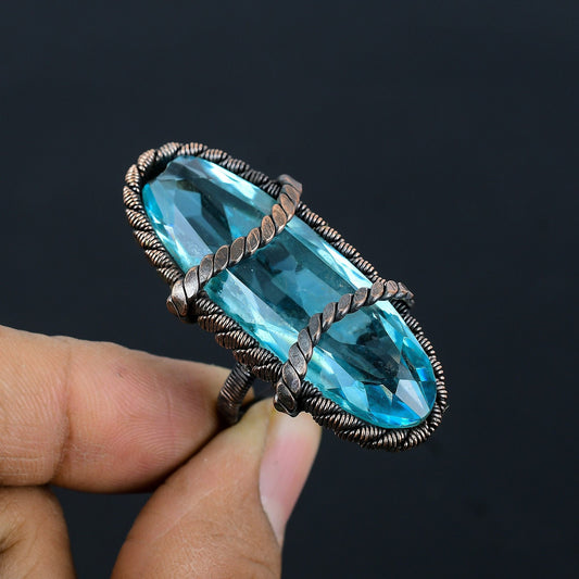 Blue Topaz Gemstone Ring