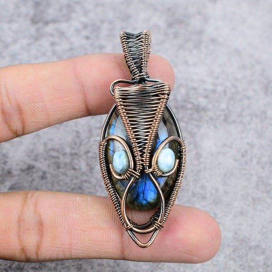 Blue Labradorite Gemstone Pendant