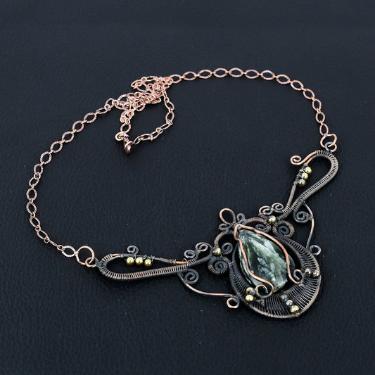 Green Seraphinite Gemstone Necklace