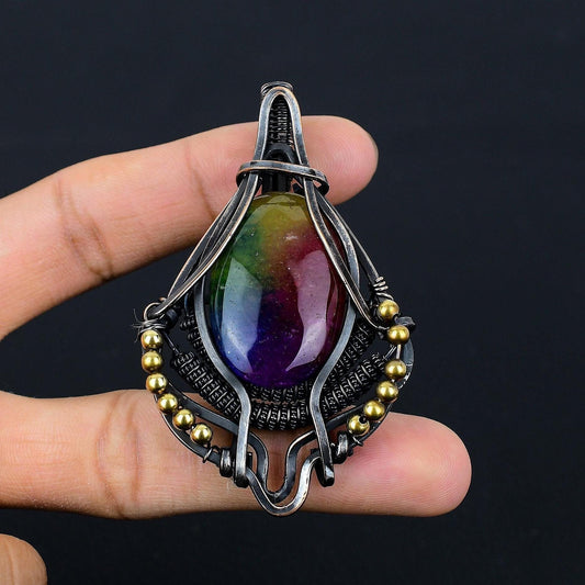 Rainbow Solar Quartz Gemstone Pendant