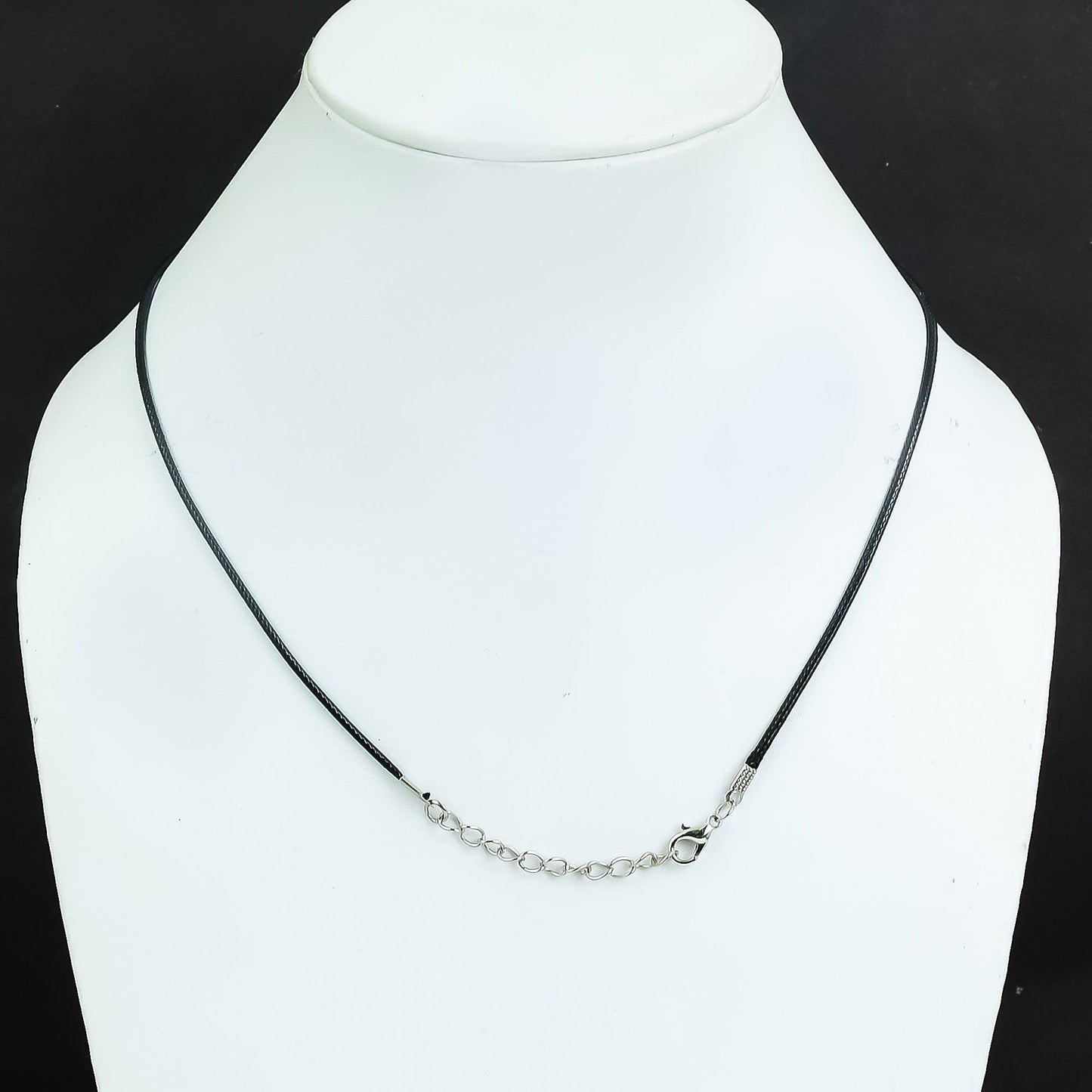 Black Adjustable Leather Pendant Cord