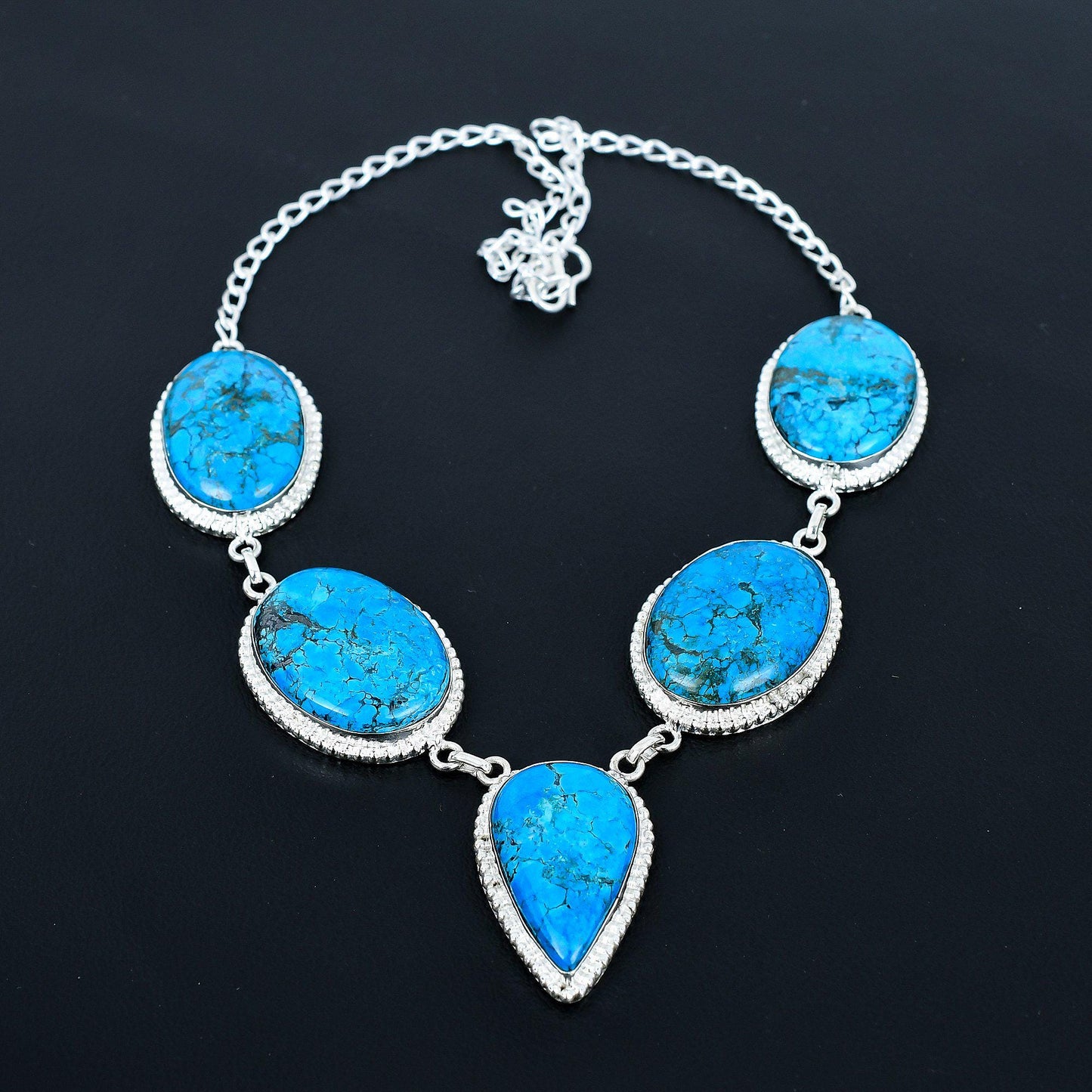 Turquoise Gemstone Sterling Silver Necklace