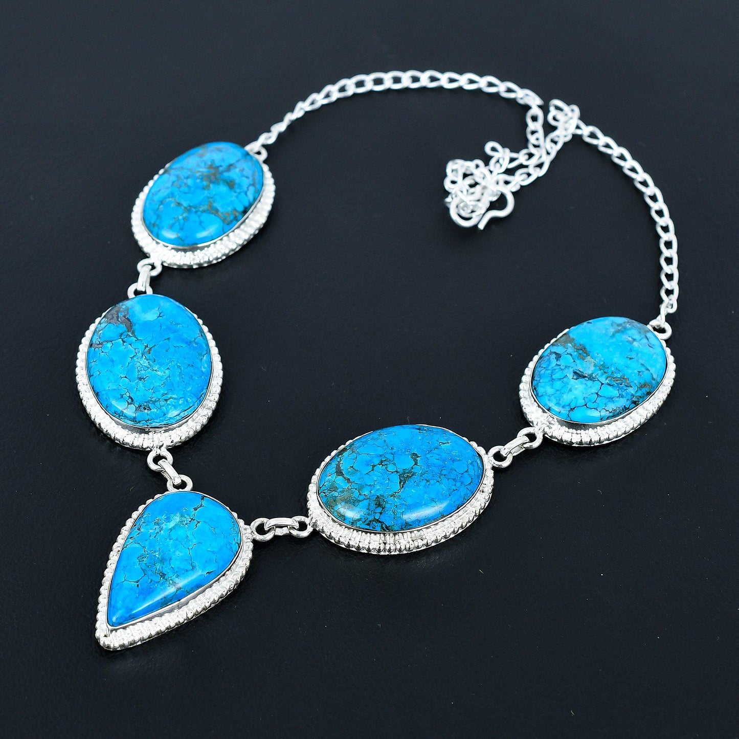 Turquoise Gemstone Sterling Silver Necklace