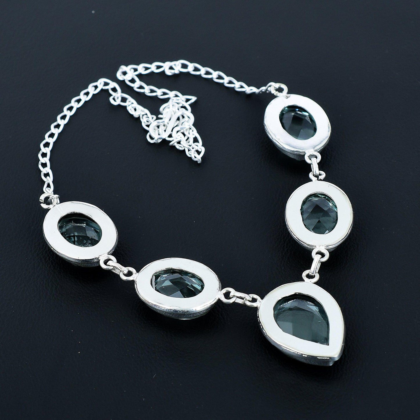 Blue Aquamarine Gemstone Necklace