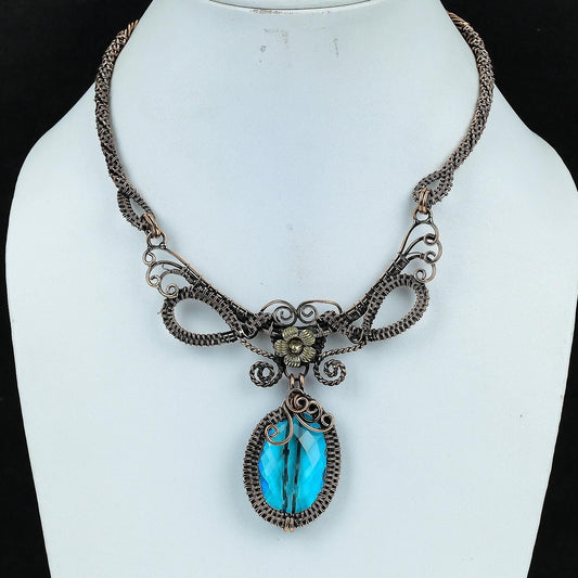 Blue Topaz Gemstone Necklace