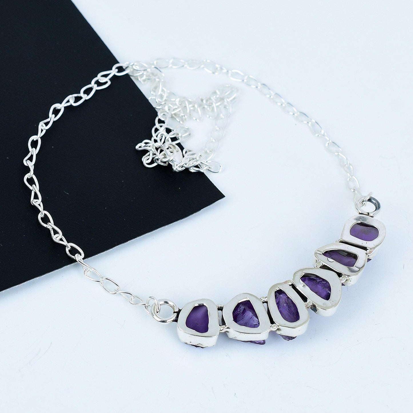 Purple Amethyst Gemstone Necklace