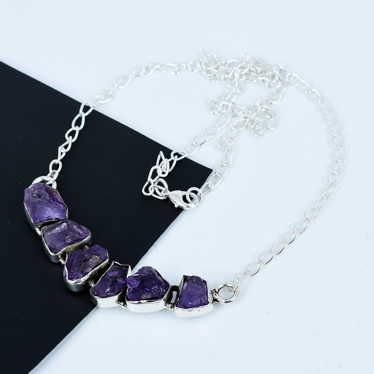Purple Amethyst Gemstone Necklace