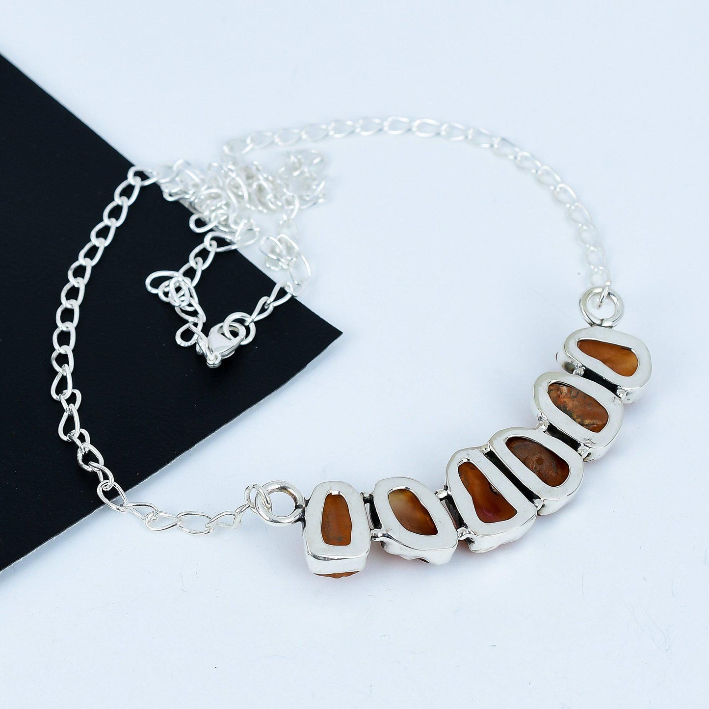 Orange Carnelian Gemstone Necklace