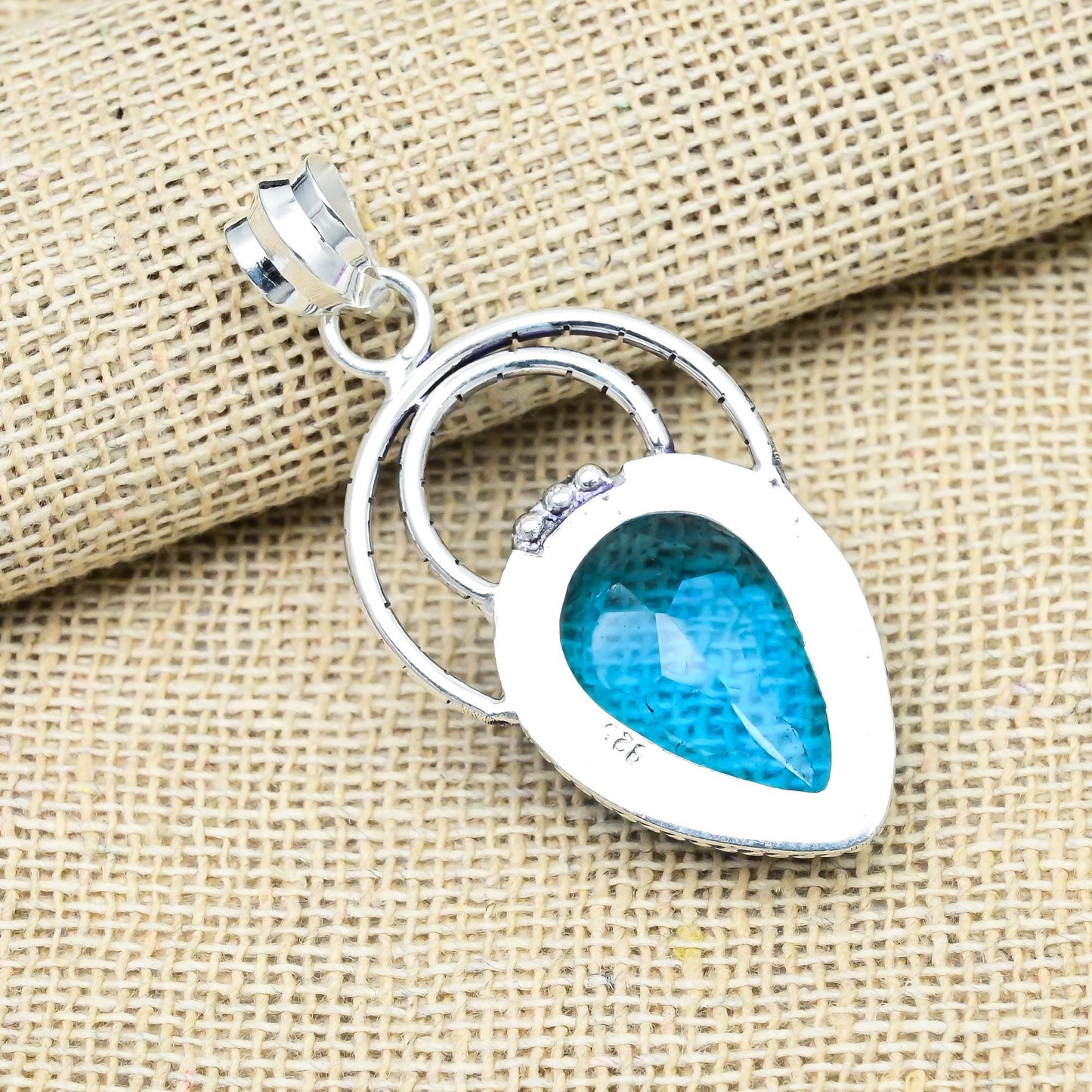 Blue Topaz Gemstone Pendant