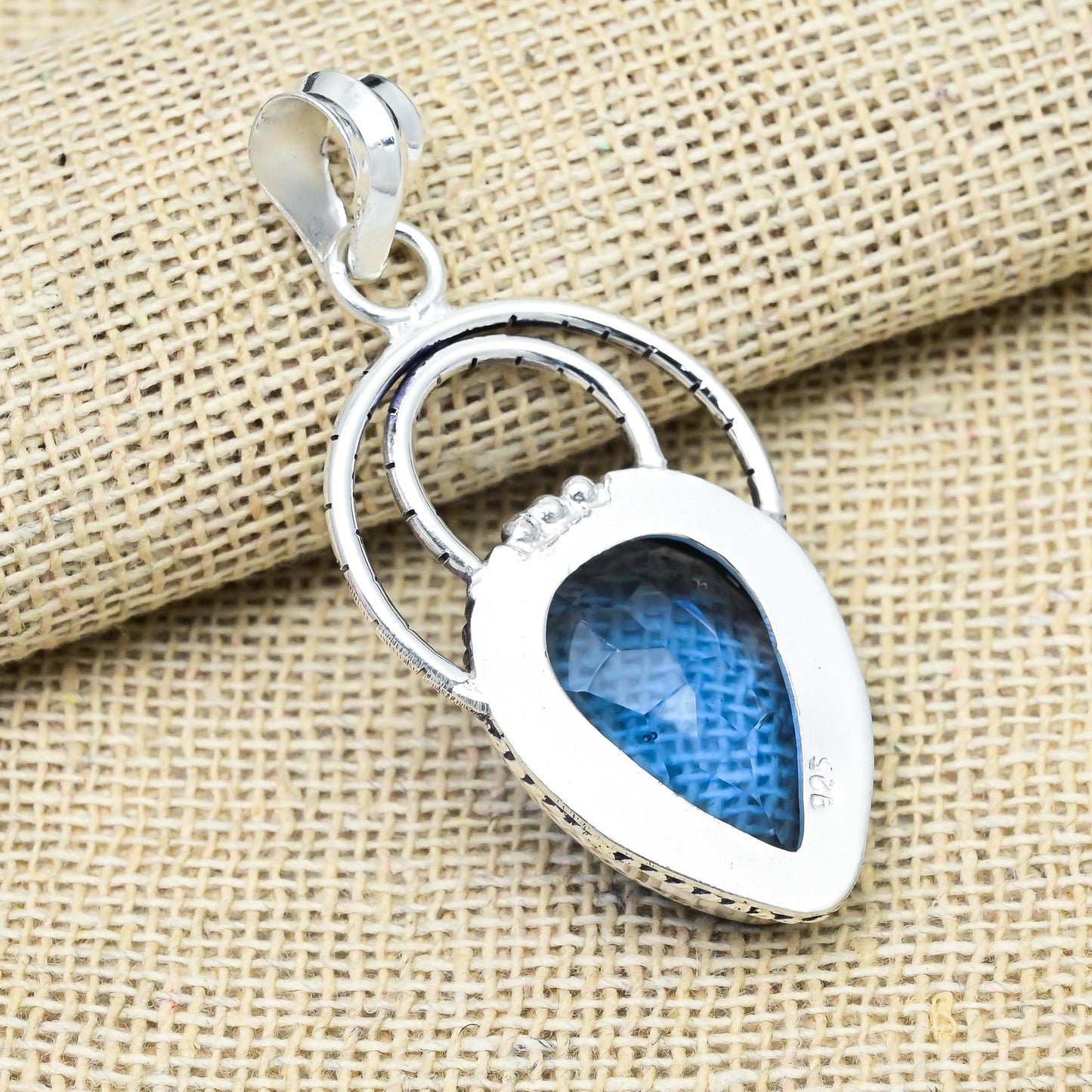 Blue Tanzanite Sterling Silver Pendant