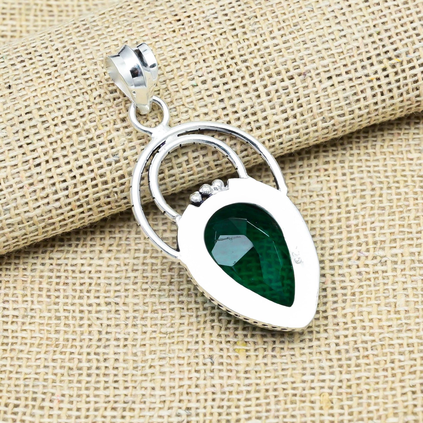 Green Chrome Diopside Gemstone Pendant