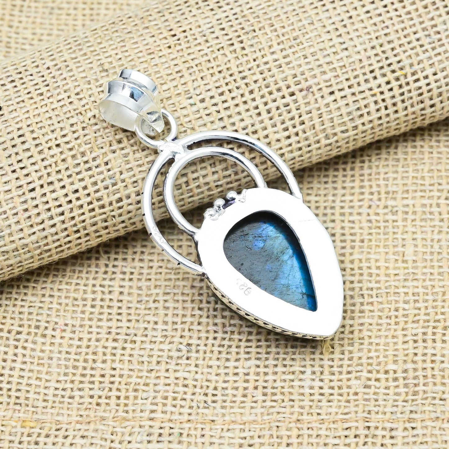 Blue Labradorite Gemstone Pendant