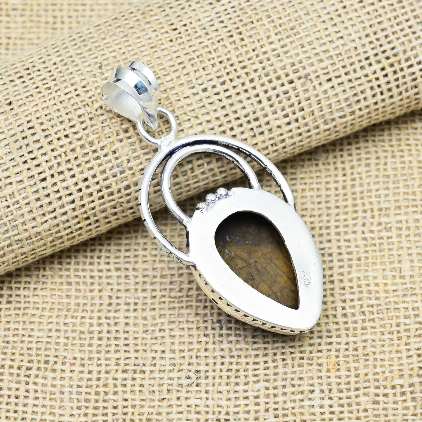 Golden Tiger Eye Sterling Silver Pendant