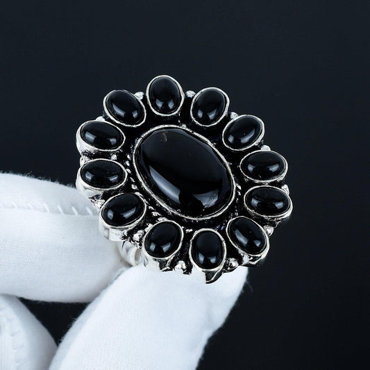 Black Onyx Gemstone Ring