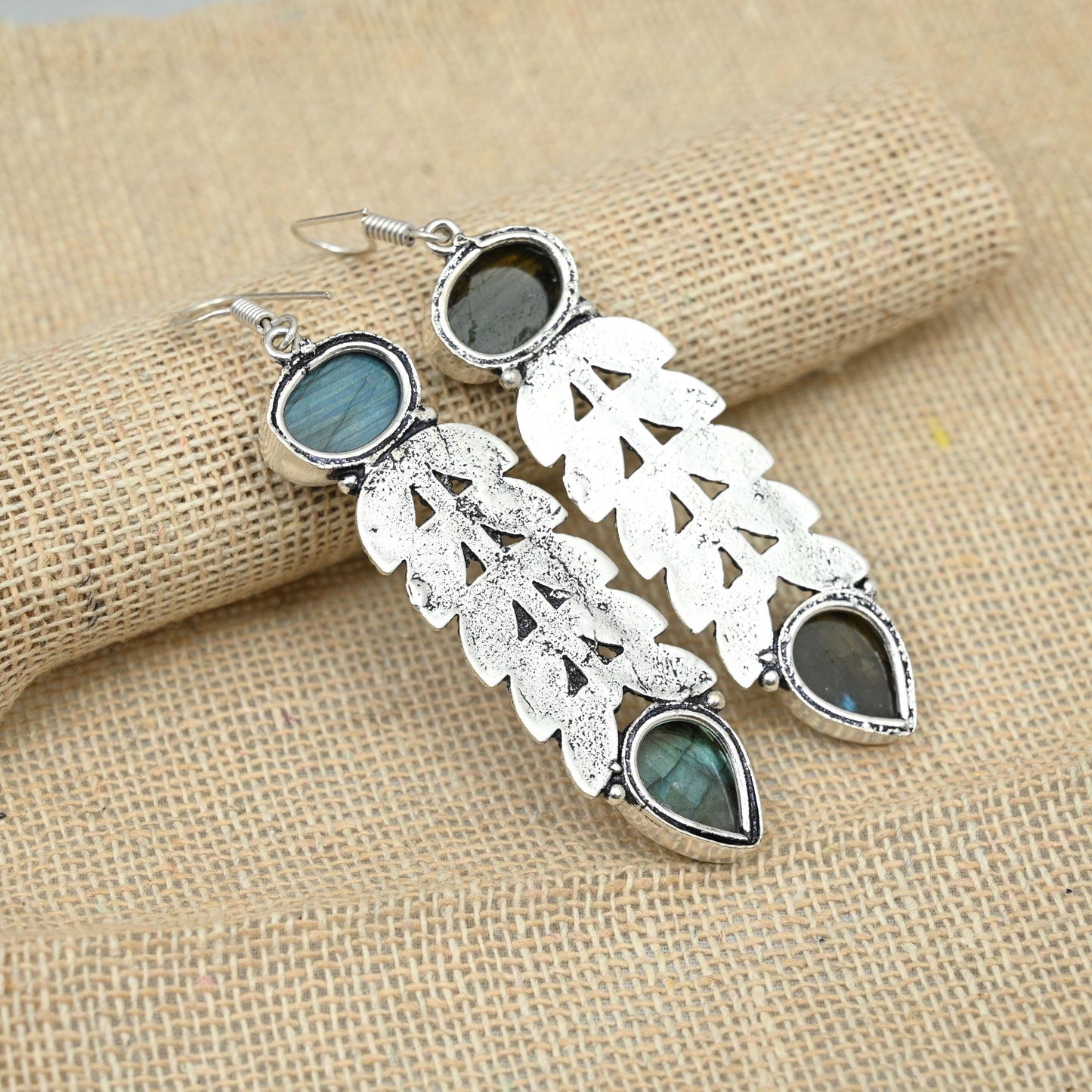Blue Labradorite Sterling Silver Earrings