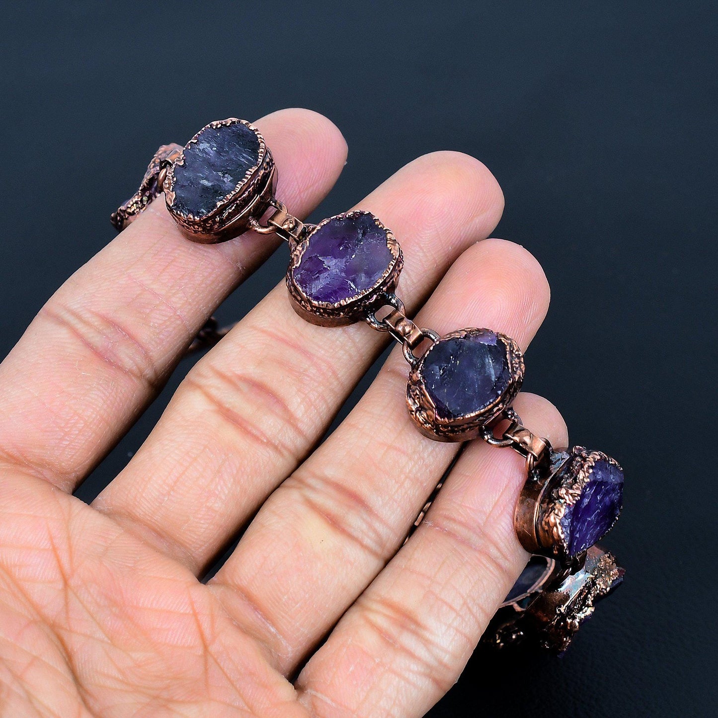 Purple Amethyst Gemstone Bracelet