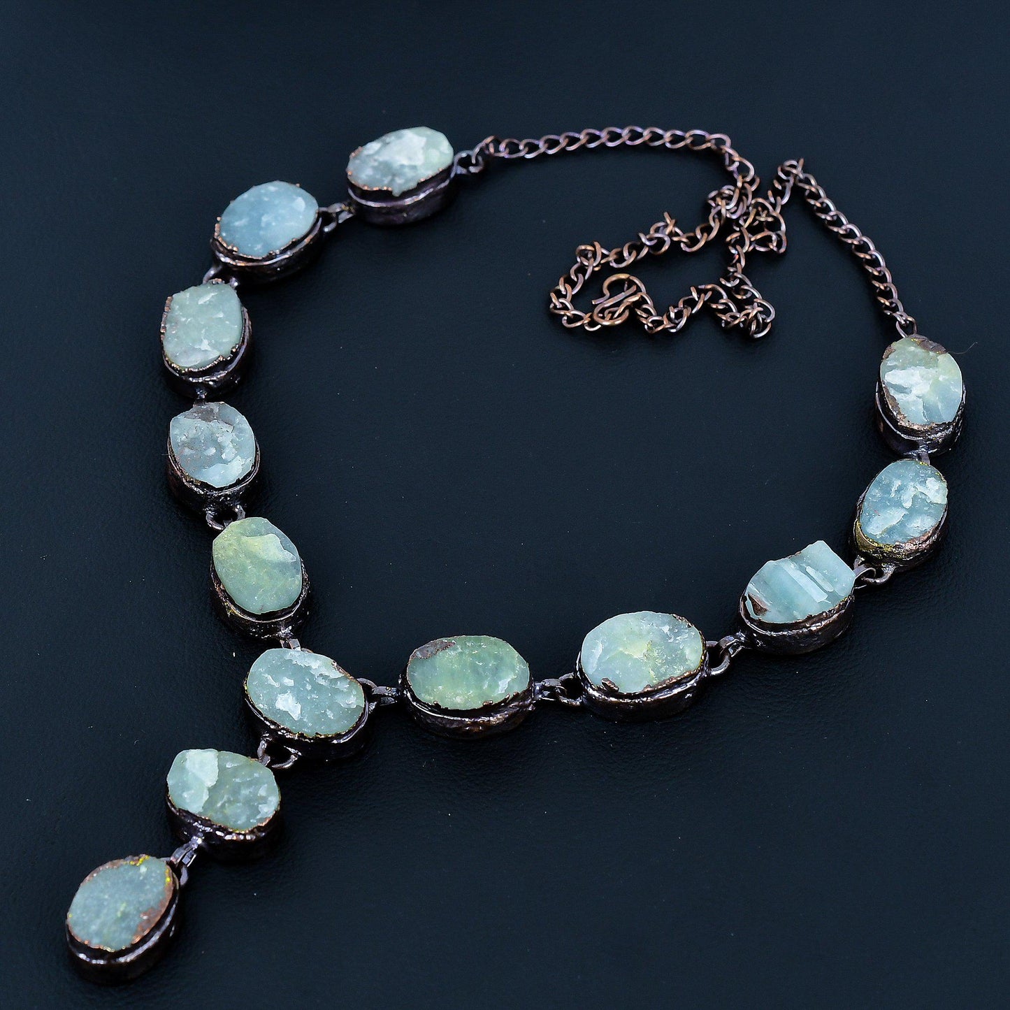Blue Aquamarine Gemstone Necklace
