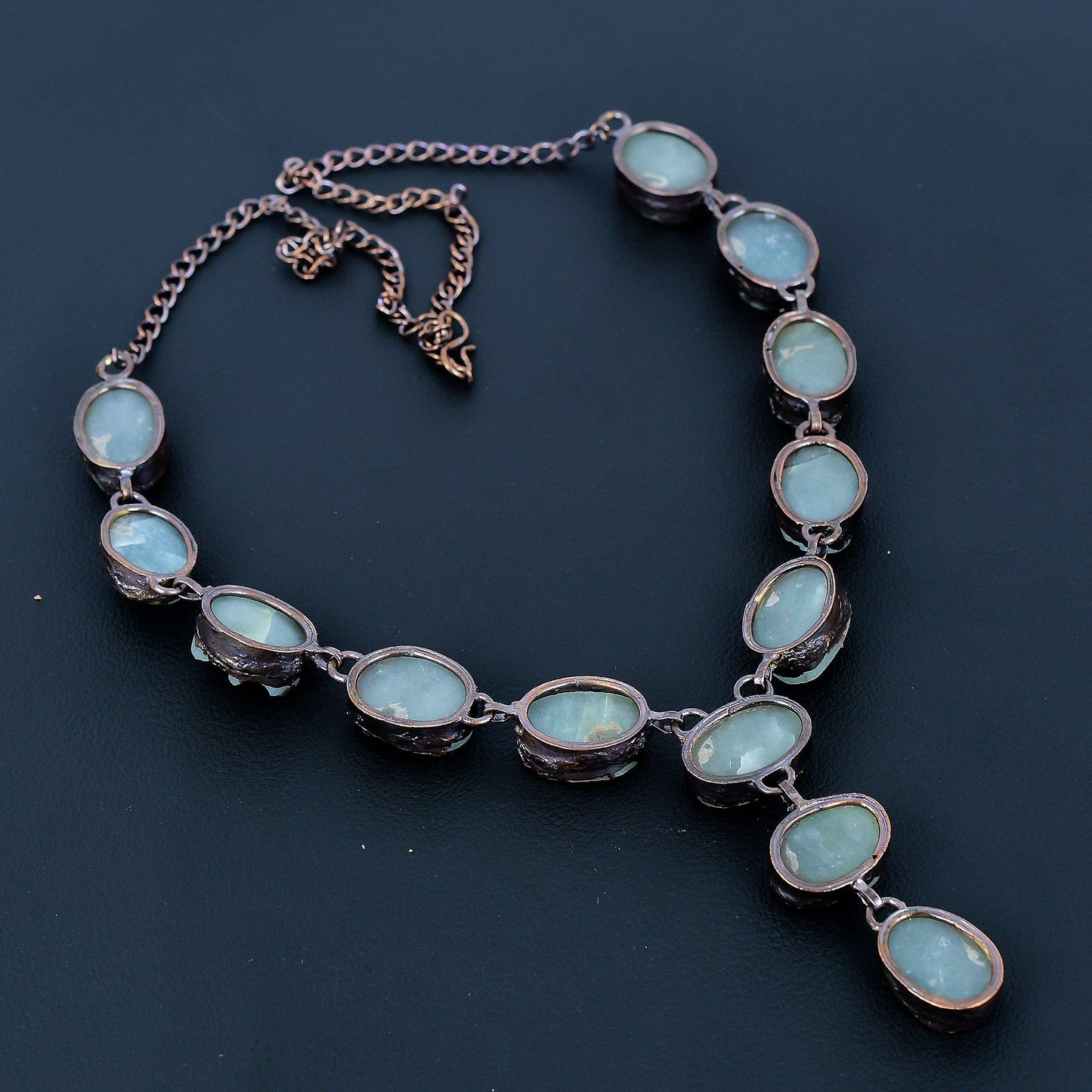 Blue Aquamarine Gemstone Necklace