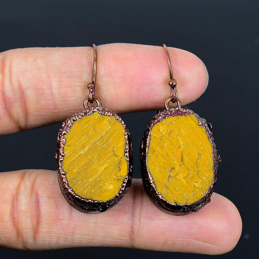 Golden Brown Tiger Eye Gemstone Earrings