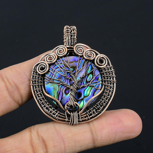Rainbow Abalone Gemstone Pendant
