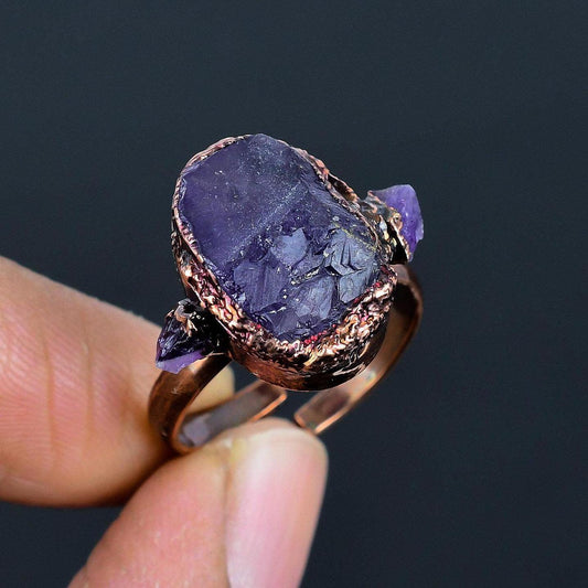 Purple Amethyst Gemstone Ring