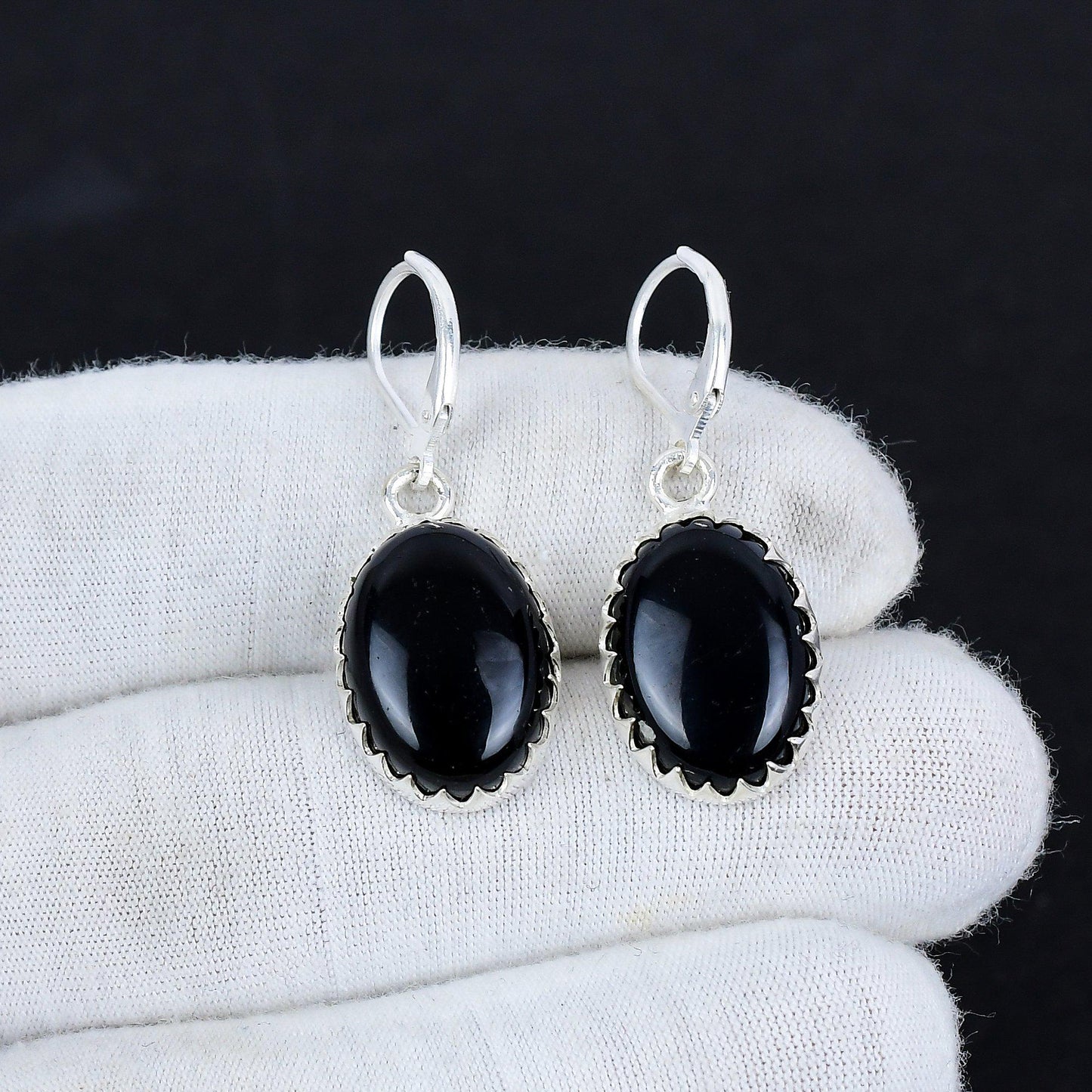 Black Onyx Gemstone Earrings