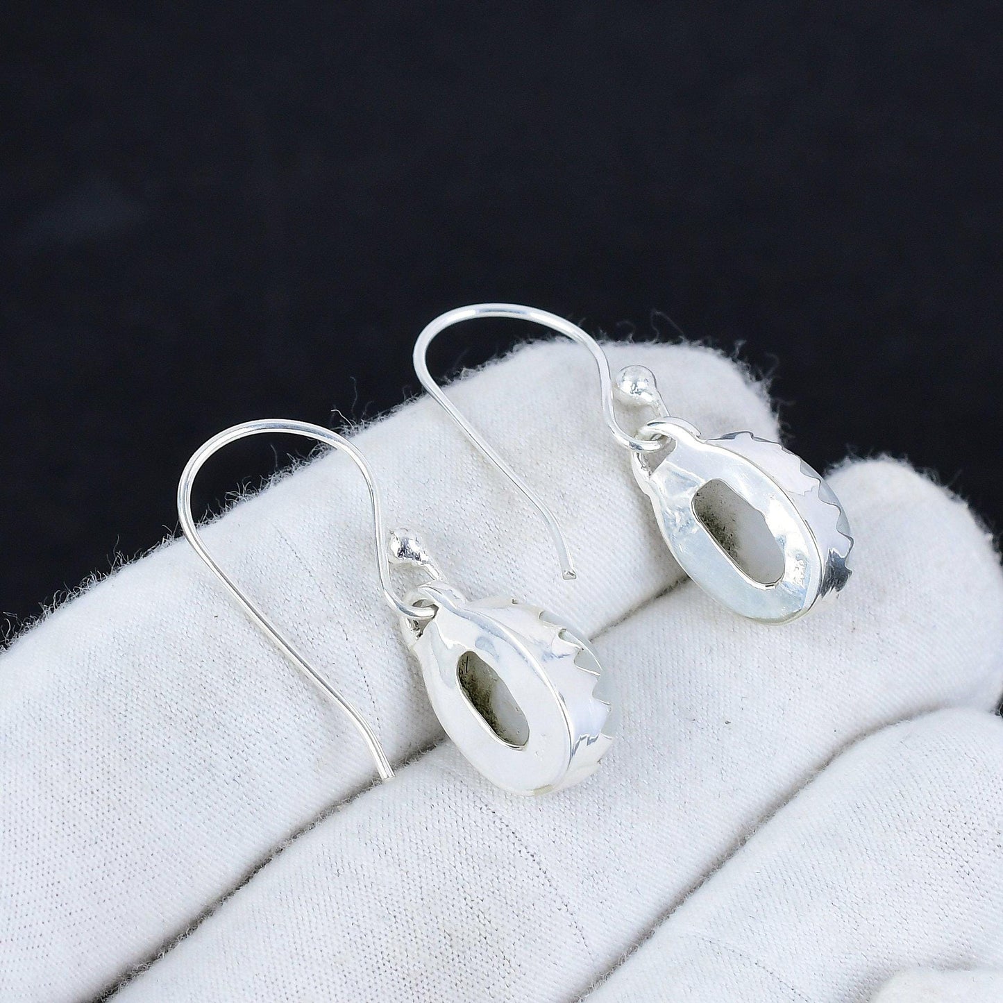 Rainbow Moonstone Gemstone Earrings