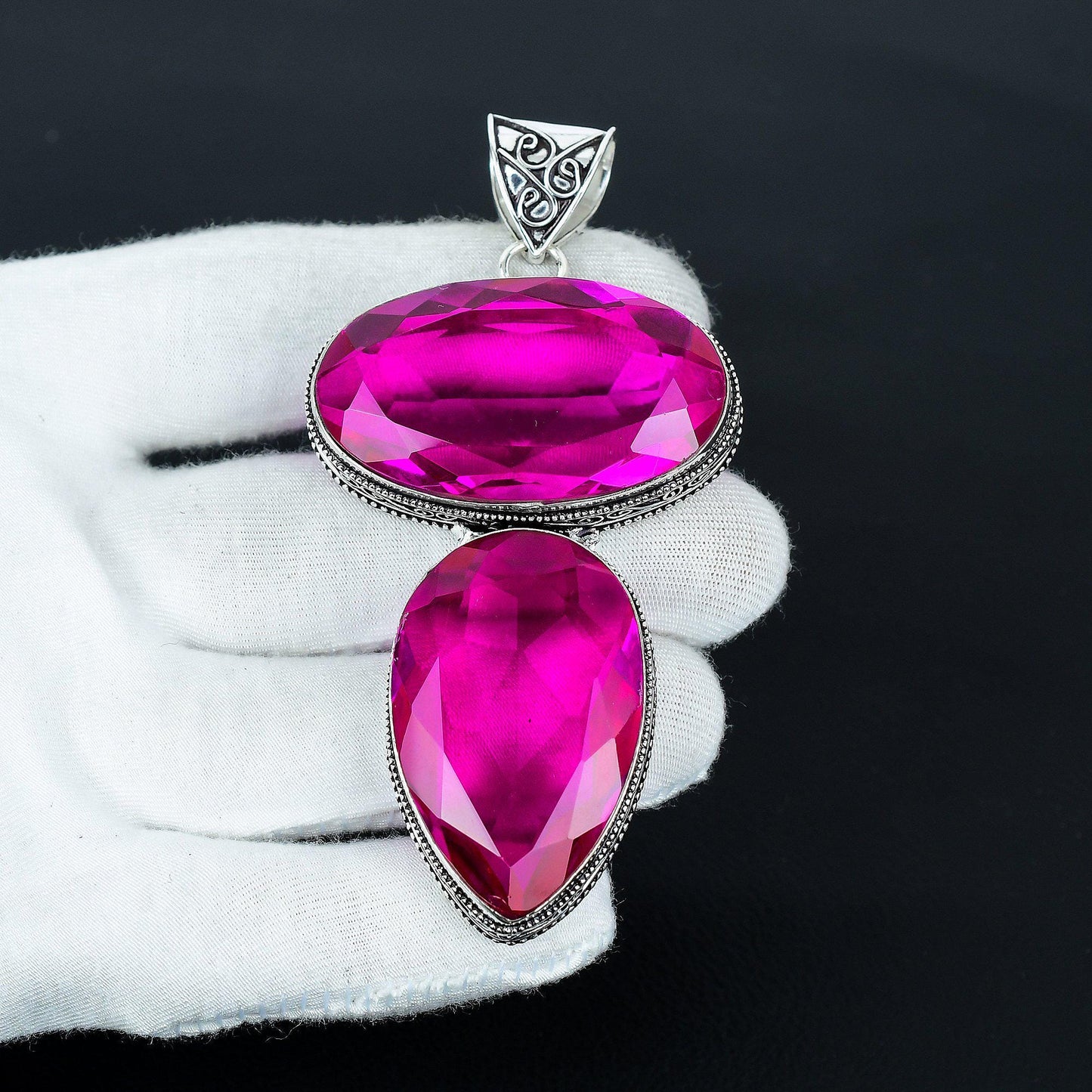 Pink Mystic Topaz Gemstone Pendant