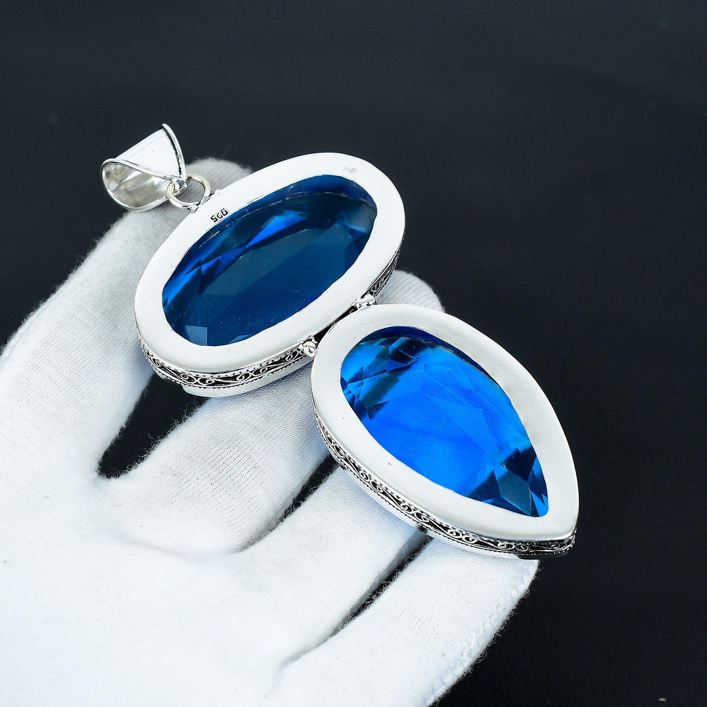 Swiss Blue Topaz Gemstone Pendant