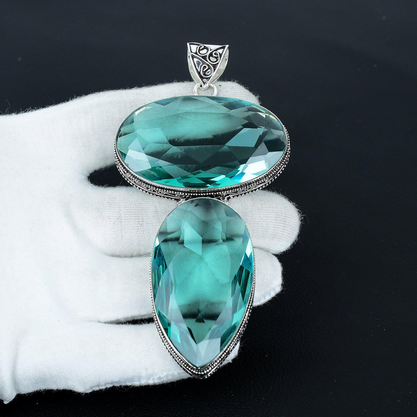 Blue Aquamarine Gemstone Pendant