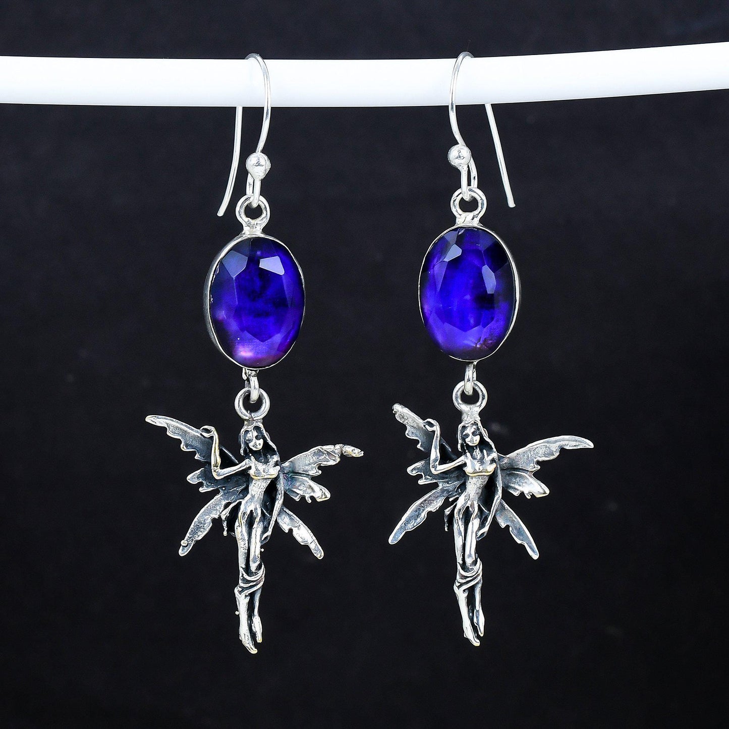 Blue Ammolite Gemstone Earrings
