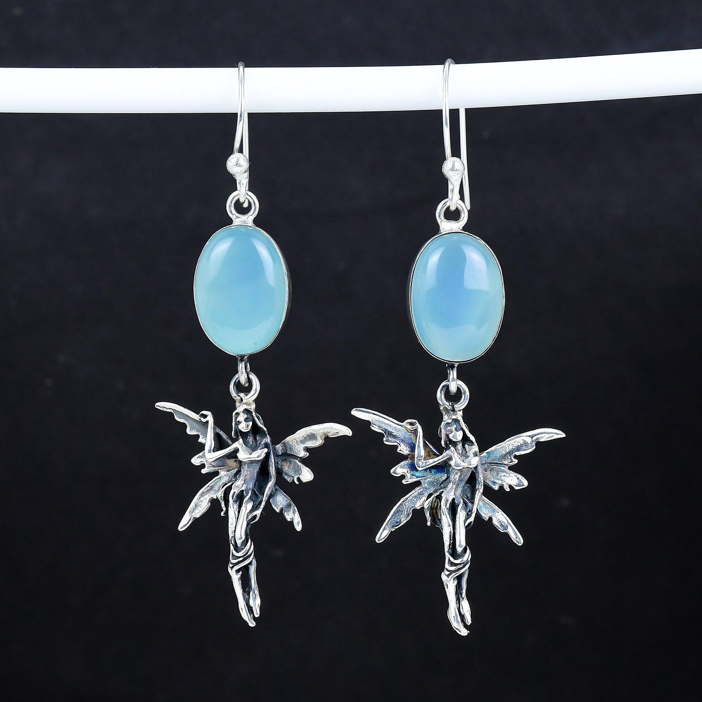 Blue Angelite Gemstone Earrings