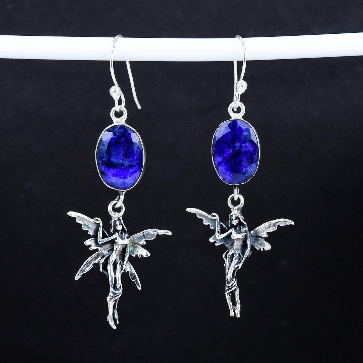 Blue Sapphire Gemstone Earrings