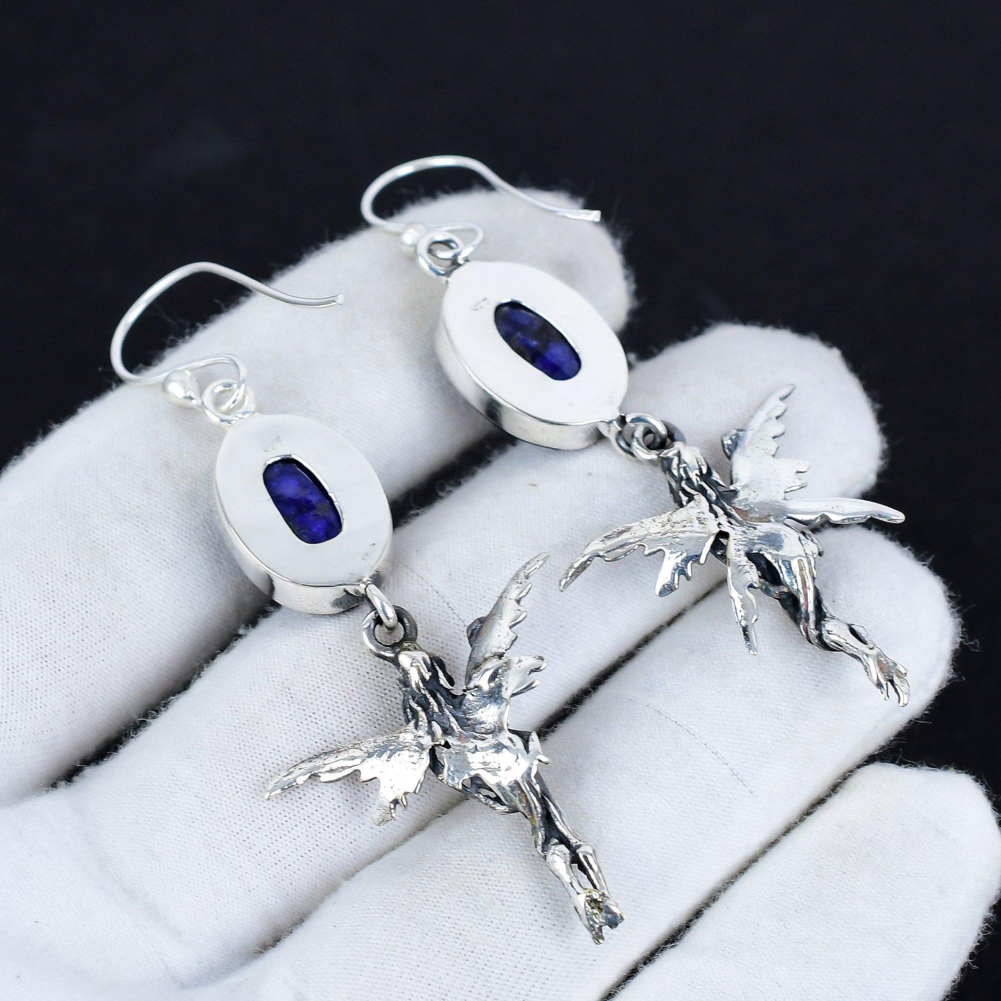 Blue Sapphire Gemstone Earrings