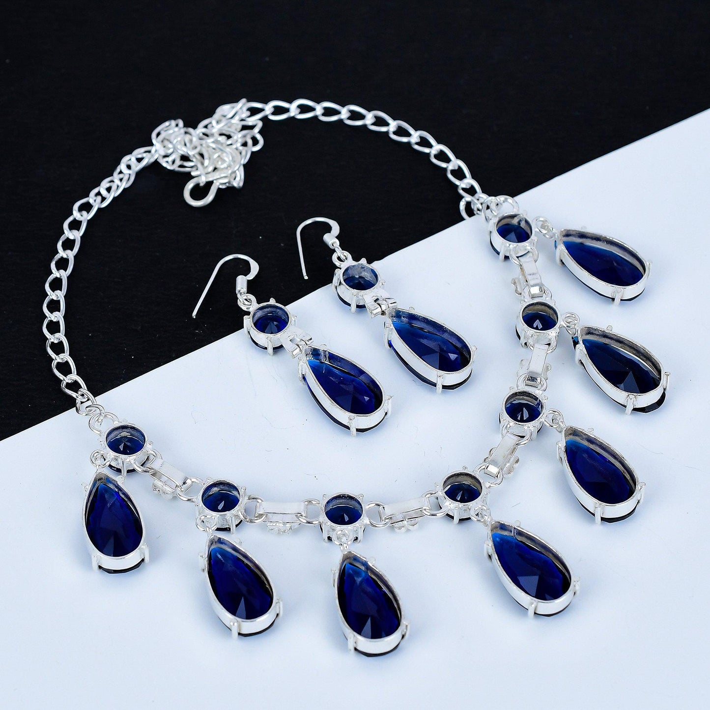 Blue Sapphire Gemstone Necklace