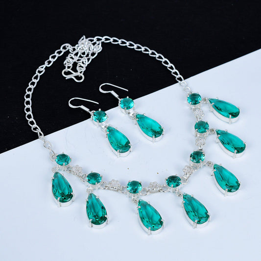 Green Apatite Gemstone Necklace