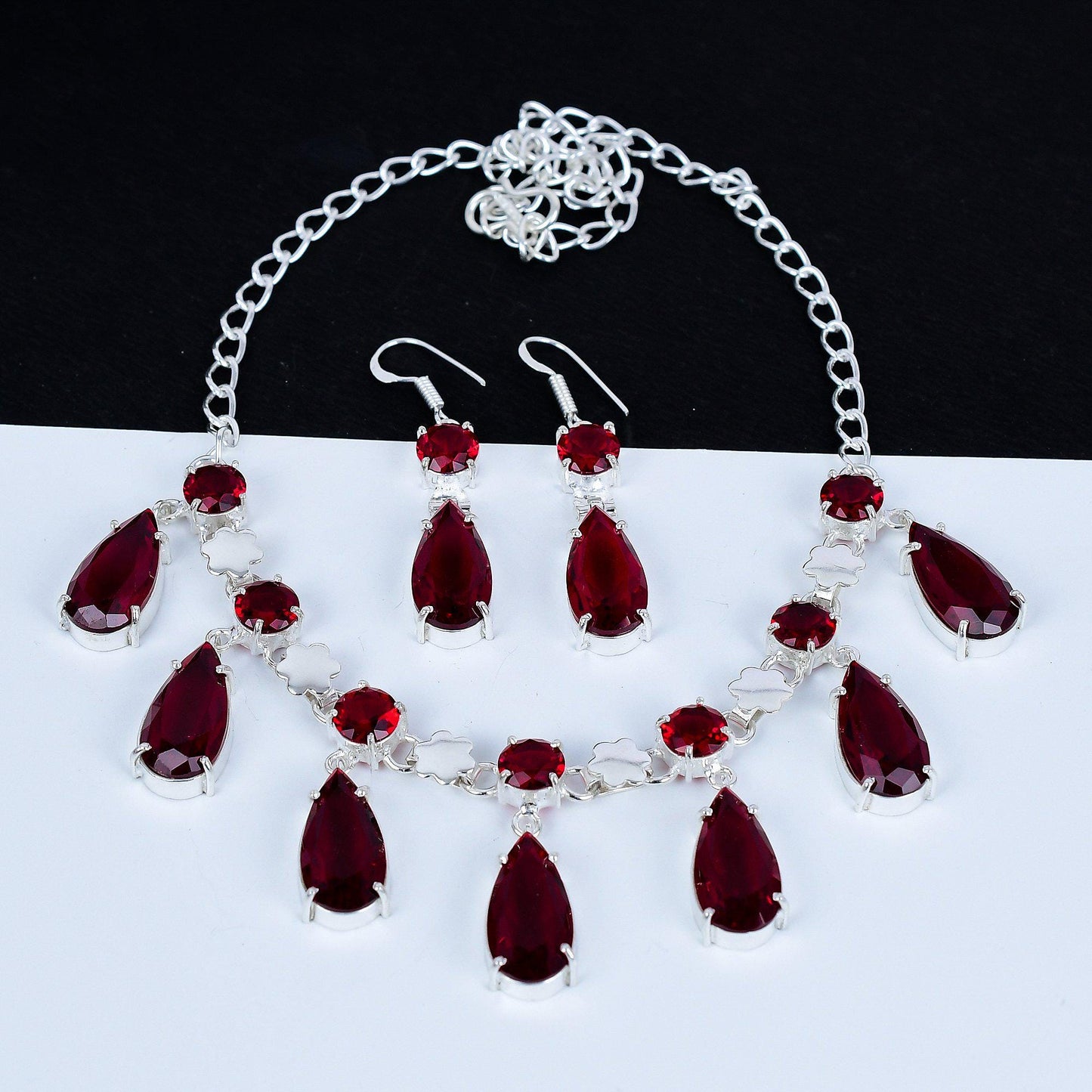 Red Ruby Gemstone Necklace