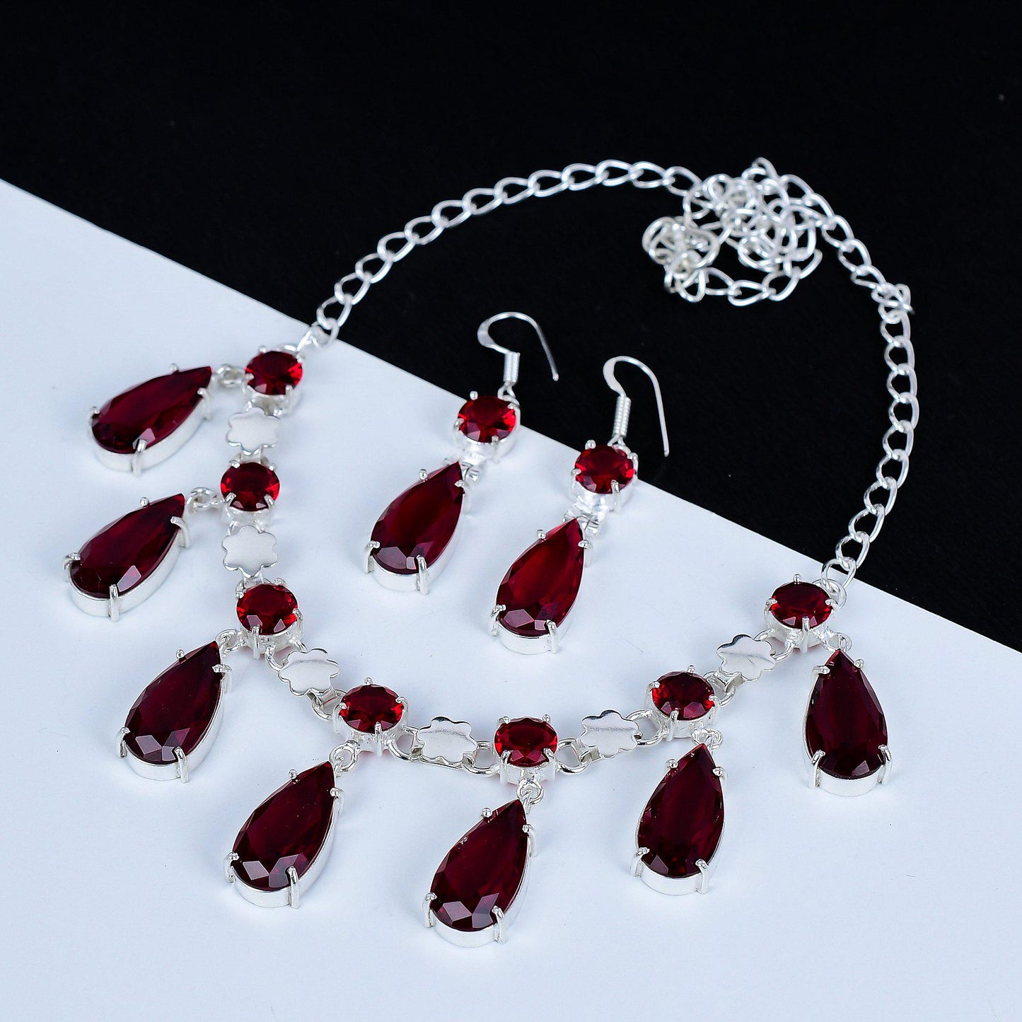 Red Ruby Gemstone Necklace