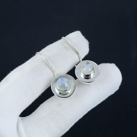 Rainbow Moonstone Gemstone Earrings