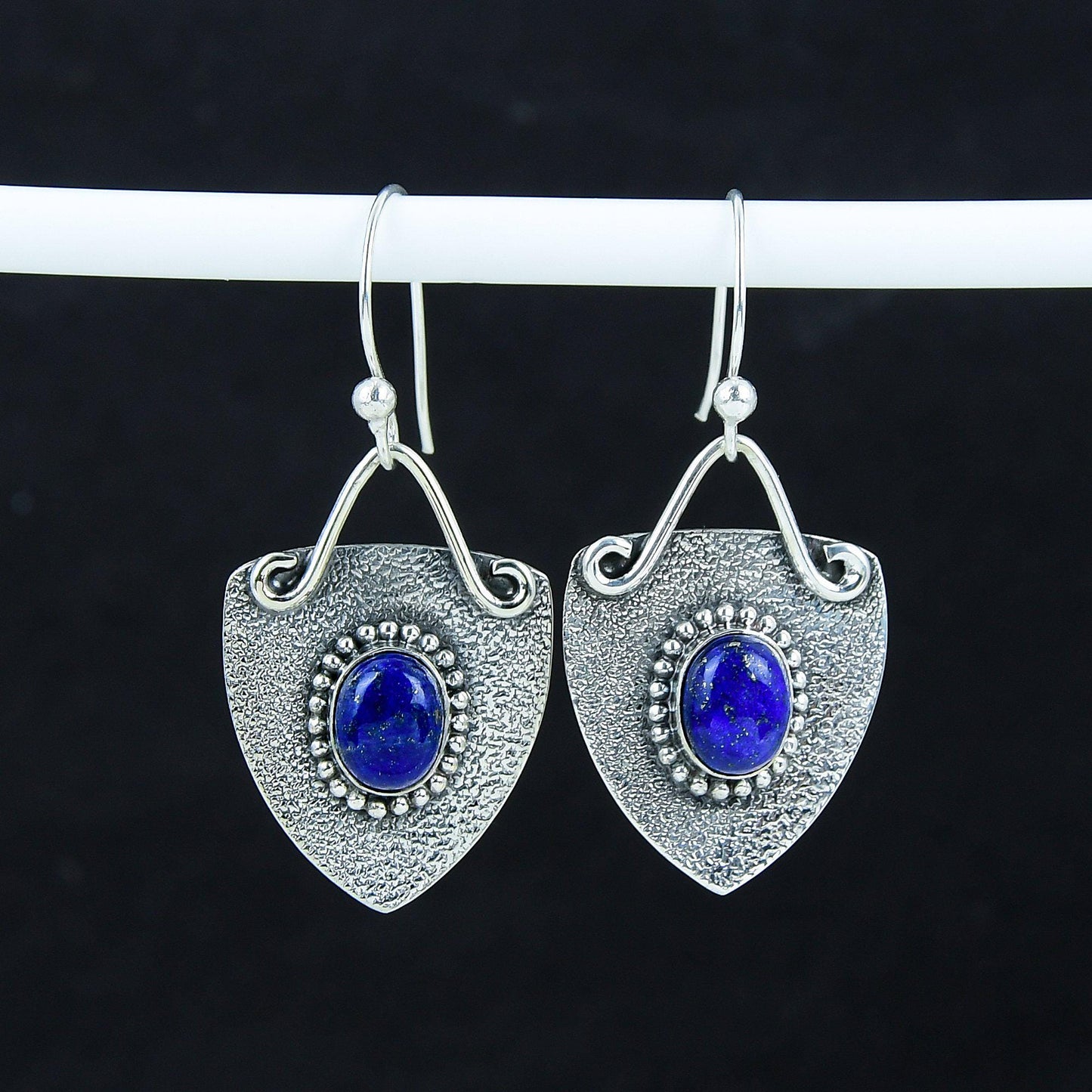 Blue Lapis Lazuli Gemstone Earrings