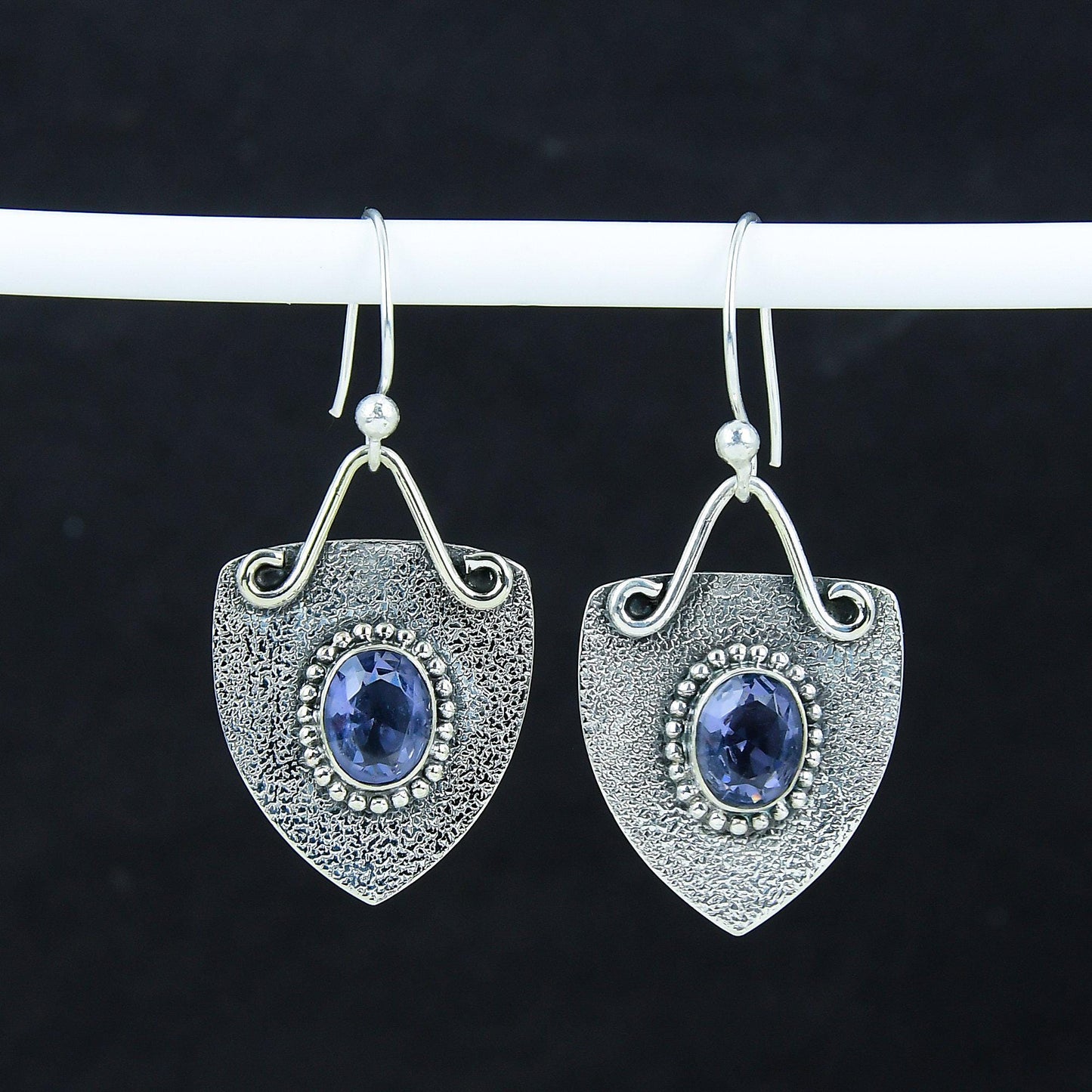 Purple Amethyst Gemstone Earrings