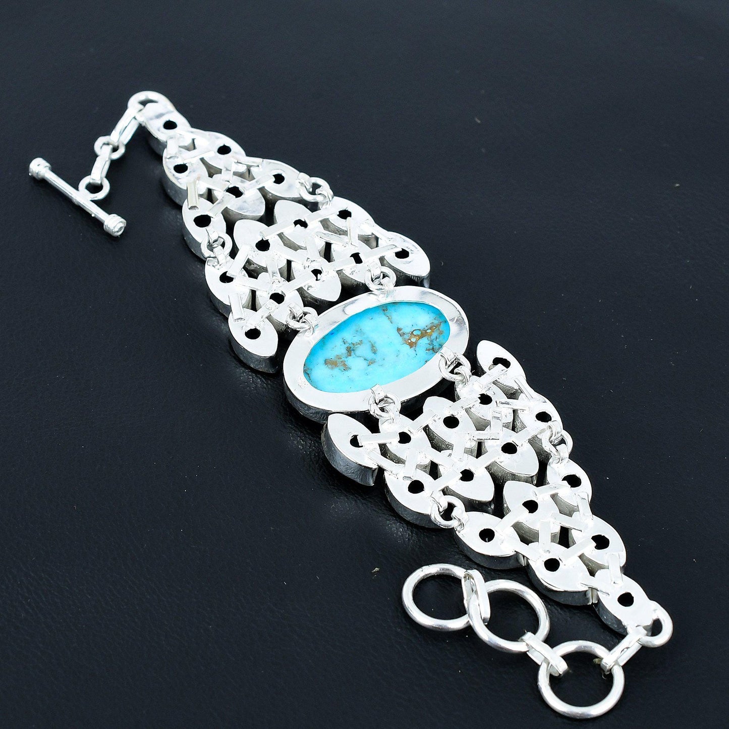 Blue Turquoise & Blue Topaz Bracelet