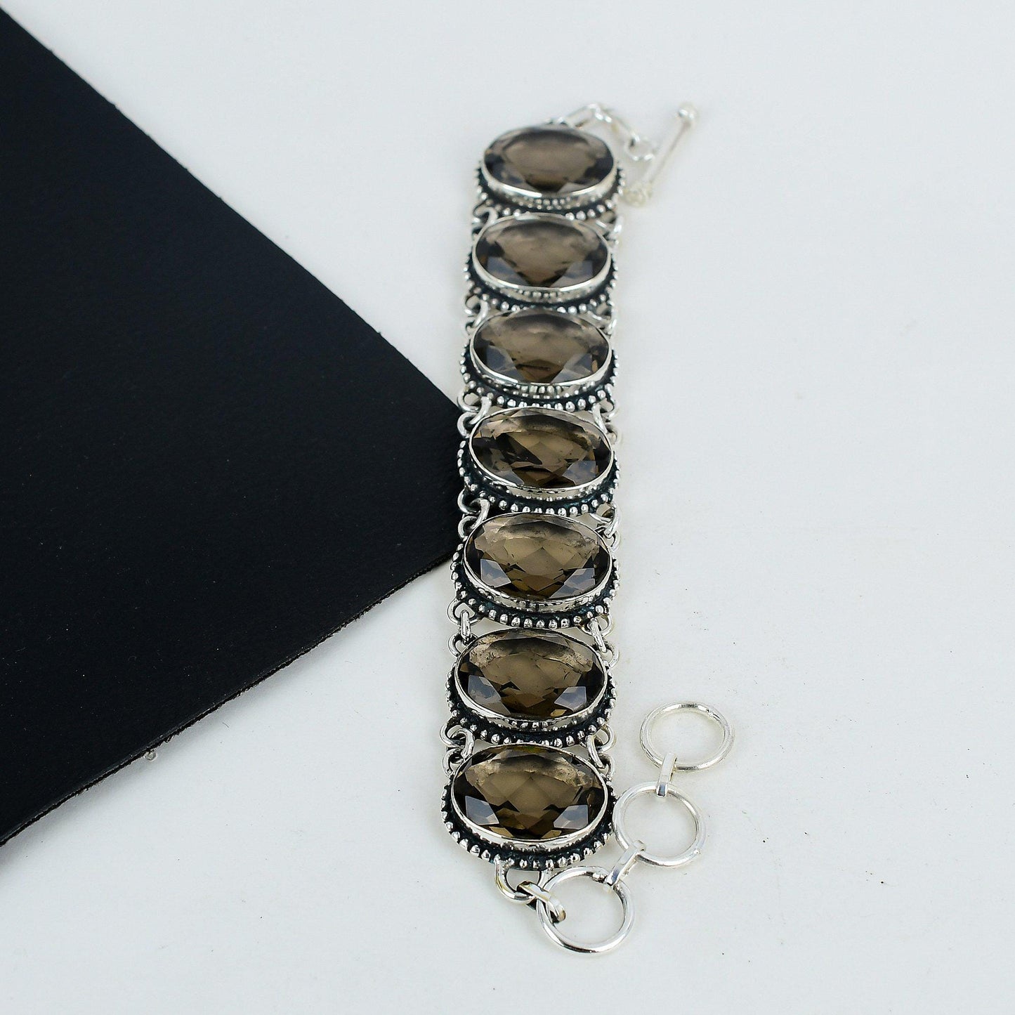 Brown Smoky Topaz Sterling Silver Bracelet