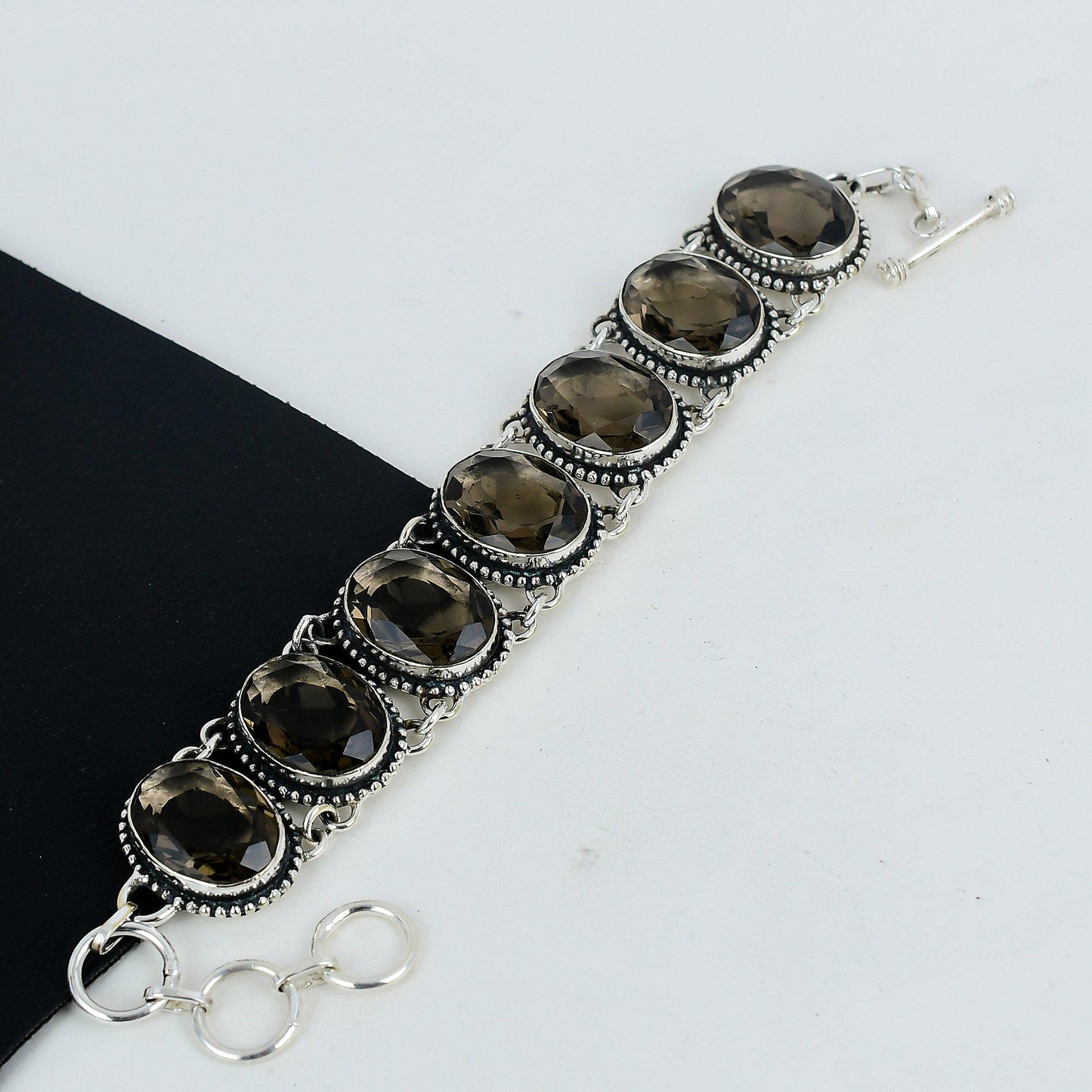 Brown Smoky Topaz Sterling Silver Bracelet