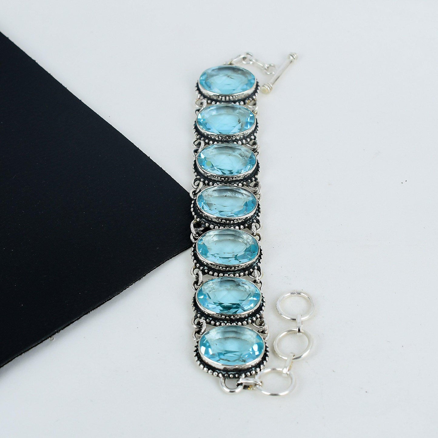 Sterling Silver Swiss Blue Topaz Bracelet